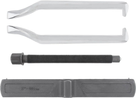 ChgImposs 12-inch two-jaw gear puller set with threaded bolt and storage case.