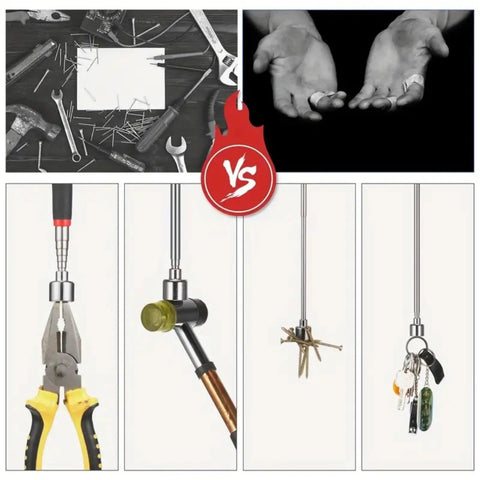 Magnetic Pickup Tool With Durable Metal Build, Polished Finish, Heavy Duty Magnet For Easy Grab Of Iron Objects From Any Metal Surface, Ideal For Home Garage And Workshop