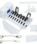 Ice Maker Kit For GE Refrigerators Complete Ice Maker Assembly With End Mounted Fill Cup Power Cords 4 And 6 Pin Connectors Tubing