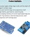 Two blue circuit boards from Four Pack Current To Voltage Converter Module For 4-20mA To 0-3.3V, 0-5V, Or 0-10V Readouts.