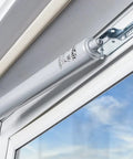 Standard Duty Pneumatic Door Closer For Screen And Storm Doors Black Finish installed on white door frame