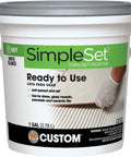 One Gallon White Pre Mixed Tile And Stone Thin Set Mortar For DIY Friendly Tile Installations on container