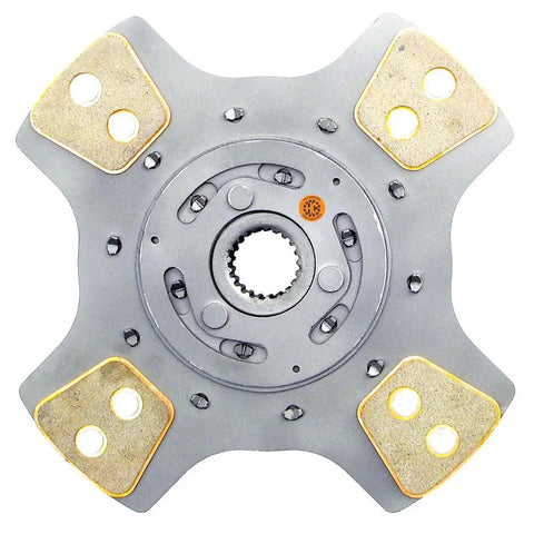 Trans Clutch Disc For International Harvester Tractors 430 480B 480C 580 Series, showing 4-button design and spline