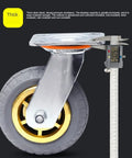 Top Shelf 8 Inch Heavy Duty Chair Caster Wheels Premium Metal Rubber Swivel Spinner Tires With Secure Brake for office trolley