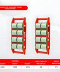 Effortless Heavy Duty Machinery Mover With Precision Remote Steering And True 360 Degree Swivel For Industrial Equipment Transporting 20 To 50 Ton Capacity displayed with 8 rounds of auxiliary tanks in pairs.