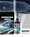 Windshield Crack Repair Kit 3 Pack 2026 Upgrade Quick Fix For Glass Chips And Cracks, DIY Auto Grade packaging with liquid bottle and tool