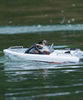 Fast RC Water Kart For Pools And Lakes, 1 To 12 Scale, 2.4G Remote, 8 KMH Speed, depicting zoom on boat in water