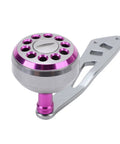Lightweight Aluminum Alloy Fishing Reel Power Handle With Ergonomic Knob Grip And Full Frame Kit For Lew's Baitcasting Reels Purple Upgrade Your Gear Today, purple