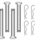 Top Shelf Grill Lid Hinge Replacement Kit Four Pack For Weber 88206 Outdoor Cooking Hardware with silver metal posts and clips.