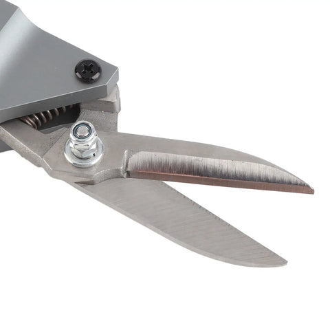 Close-up of Air Metal Sheet Shear Workhorse Pneumatic Scissors Nipper For Cutting Copper Iron Fiber And Plastic Sheets With Gauge Accuracy