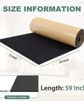 Badass Neoprene Foam Padding Sheets With Strong Adhesive Backing High Density Closed Cell Cushioning Knockout Shock Absorption Waterproof Dust Proof Glue Mat For Indoor Outdoor Use Black, 59 inch roll with 12 inch width.