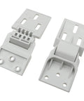 Two Pack Freezer Hinges For Small Chest Freezers Folding 3 Hole Design Durable ABS Plastic White Universal Fit