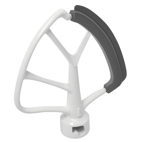 Flex Edge Beater Replacement for KitchenAid Tilt-Head Stand Mixers, 4.5-5 Quart, white metal frame with gray silicone edge