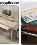Heavy Duty Keyboard Tray Slides 14 Inch Silver Cold Rolled Steel With Ball Bearing Action used under desk and bed