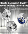 Premium Grade Top Shelf M18 2.5mm Hex Lock Nuts With Nylon Inserts 304 Stainless Steel Metric Fasteners 20 Piece, solid heavy-duty design