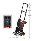 Heavy Duty Folding Flatbed Hand Truck Dolly For Moving Heavy Loads Portable Platform Cart With Easy Fold Storage Lightweight Durable Design For Home Garage Or Job Site Use, 49cm folded
