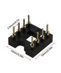 Gold Plated 8 Pin DIP IC Socket Adapter 2.54mm Pitch Straight Socket For OP Amp ICs 20 Pack Fits NE5532 Burr Brown LM