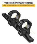 34mm Scope Rings High Profile Precision Mount For 20mm Rails See-Through Two-Piece Set Aluminum 6061-T6 CNC Machined