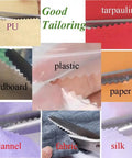 Green Pinking Shears With Comfort Grips For Zigzag Cutting Durable Sewing Scissors cutting various materials like PU and fabric
