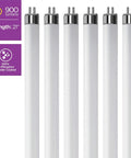 Pack Of 6 F13T5 CW Fluorescent Tubes, 21 Inch Long, 13 Watt, 4100K Cool White Light, 900 Lumens, super long life T5 bulbs