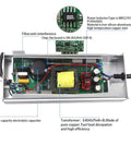 Internal view of Beefy 250W 12V DC LED Driver Power Supply For Outdoor Use IP67 Waterproof Transformer showcasing components and wiring