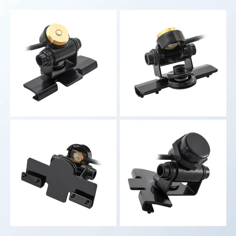 NMO Antenna Lip Hatchback Mount Bracket With Through Hole Fixed Cap For Vehicle Ham Radio 16 Point 5 Ft RG58 Pure Copper Coax Cable UHF PL259 Male Connector No Drill Installation