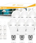 A19 Rechargeable LED Light Bulbs With Built In Battery Backup For Power Outages, 60 Watt Equivalent Daylight, 6 Pack