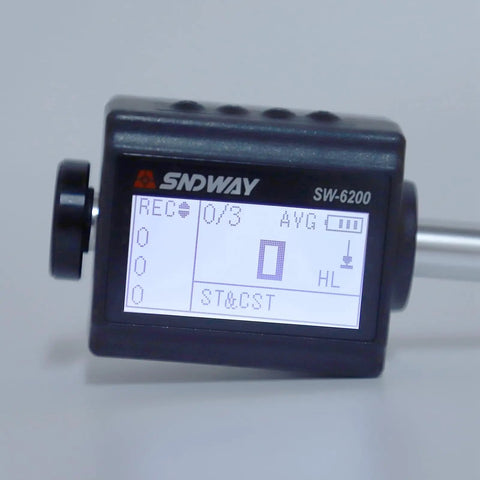 Front view of 7 In 1 Digital Pen Type Leeb Hardness Tester Pro Grade Portable Hardness Meter with display and control knob visible
