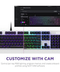 Legit Snug Compact Mini TkL Wired Mechanical Gaming Keyboard Built For Rapid Gameplay Hot Swappable Gateron Red Switches with RGB software.