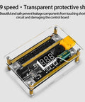 Digital Power Spot Welder Control Board Kit With Dialed In 99 Gears 8V 24V Range shown with transparent protective shell