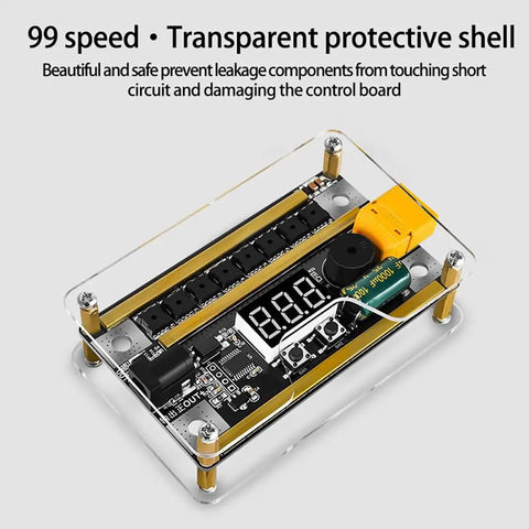 Spot Welder Board With Digital Display 99 Gear Adjustable Power Levels 8V To 24V DIY Friendly circuit board with clear shell