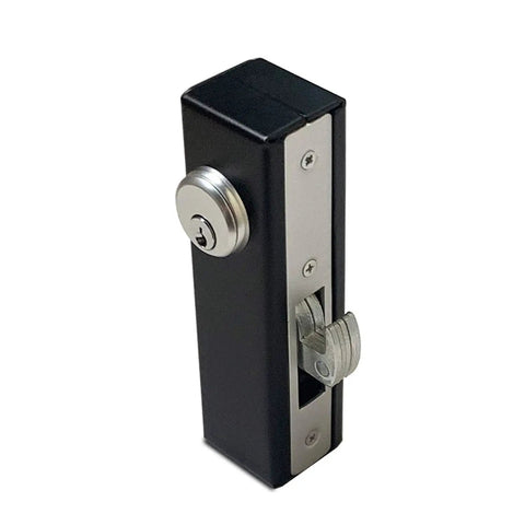Hook Bolt Mortise Lock For Sliding Gates, Weldable Steel Hook Lock With Double Cylinder Security, side view