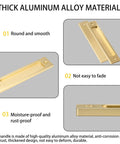 Sliding Barn Door Pull Handles 2 Pack Aluminum Alloy Flush Recessed Rectangular Pulls For Pocket Doors Gold Finish Material Highlight