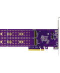 Kickstart Desktop Upgrade With This Dual Bay M.2 NVMe Enclosure Feature PCI Express 4.0 Riser Card top view showcasing circuit board design.