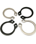 Upgrade Your DIY Rig With Heavy Duty M3 To M40 C-Type External Circlips In 10 25 Or 50 Piece Kits featuring black and silver stainless steel rings.