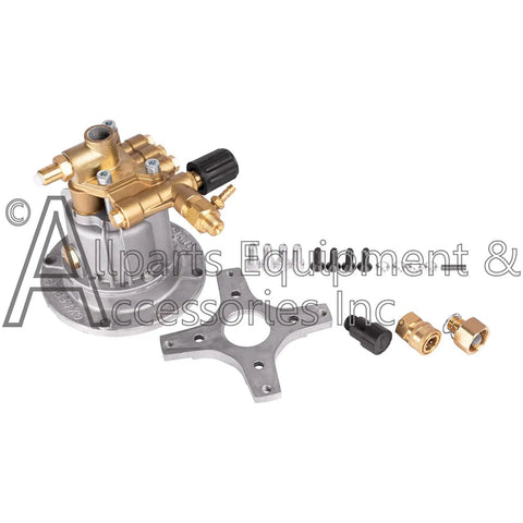 Beefed Up Replacement Horizontal Pump Kit For High Pressure Washer With 2.5 GPM 2650 PSI And Seven Eighths Inch Hollow Shaft Heavy Duty