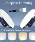 Rechargeable Camping Lantern With 13200 MAh Battery And 4500 Lumens 45W USB LED Light showing stepless dimming feature