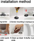Installation steps for Heavy Duty Square Toilet Seat Offering Dead Smooth Soft Close Lid Alongside Zero Drama Quick Release Hinges.