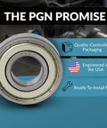 PGN 608-ZZ bearing, front view; lubricated chrome steel sealed ball bearing 8x22x7mm