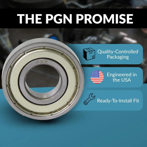 Ten Pack Beefed-Up High RPM Chrome Steel Sealed Ball Bearings with metal shield and quality-controlled packaging details