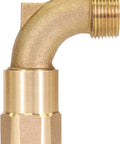 Brass Swivel Elbow For Quick Coupling, Heavy Duty Plumbing Fitting, Three Quarters Inch Size, Smooth Rotating Joint For Hoses And Irrigation, Durable Brass Hardware Built For Quick Connect Install, brass elbow fitting