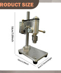 Mini Bench Drill Press With Vibration Free Station And Metal Construction, 18cm high for stable drilling performance.