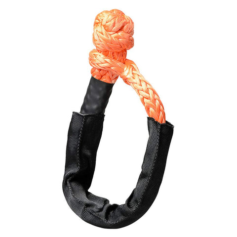 4 Pack 1/2 Inch Synthetic Soft Shackle Rope With Protective Sleeve And Aluminum Snatch Recovery Rings 38,000 Lbs Capacity