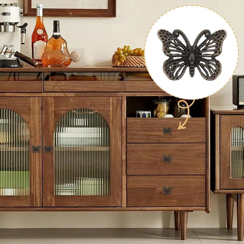 Vintage Butterfly Cabinet Knobs And Antique Bronze Drawer Pulls To Spruce Up Your Dresser Or Nightstand Using This Sweet Retro Animal Furniture Hardware With Solid Iron Screws For A Pretty Dang Nice Home Reno
