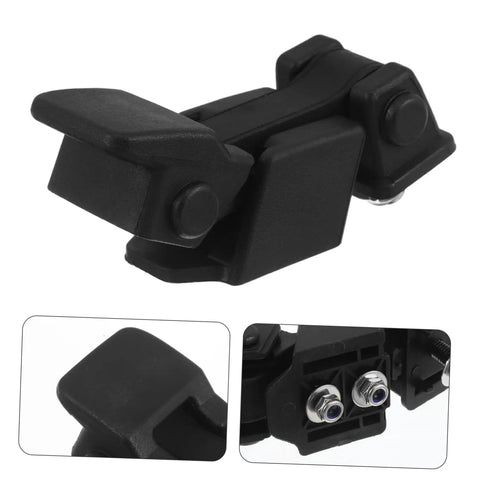 Lockable Engine Hood Latch Kit 1 Set For Secure Coverage Easy Install Anti Theft Locking Catch in black, close-up view