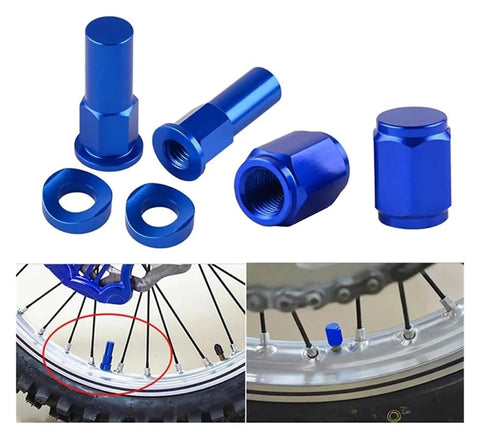3 Piece Rim Lock Nut Kit For Dirt Bikes And Motocross Tire Clamp Screws Rim Lock Nuts Spacers Bolts And Valve Caps Durable