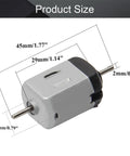 Diagram showing dimensions of Five Pack 3V 11000RPM DC Motors Micro Mini Motors With Round Shafts, for RC projects