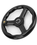 200mm Black Bakelite Three Spoke Lathe Handwheel With Handle Built For Non Slip Grip And Smooth Precision Control Pro Grade Machine Tool Hand Wheel