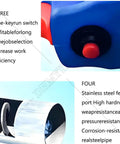 Close-up of Heavy-Duty Screw Conveyor 1500W Electric Auger showing control switch and stainless steel pipe detail.