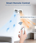 Remote control demonstration of Room To Room Air Transfer Fan With Two Way Reversible Through Wall Ventilation 300 CFM Dual Fans.